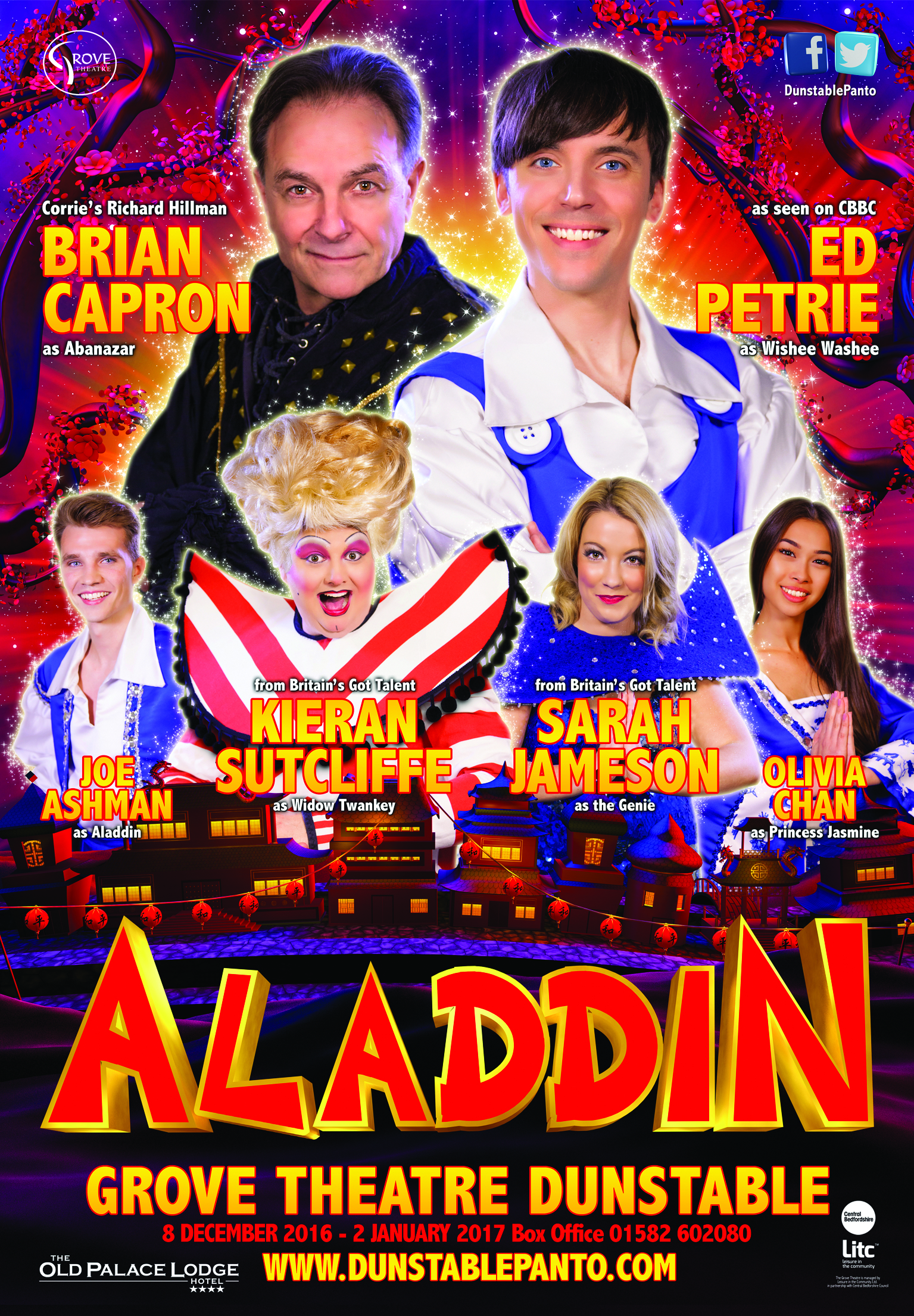 Win Tickets To Dunstable Panto Aladdin At Grove Theatre